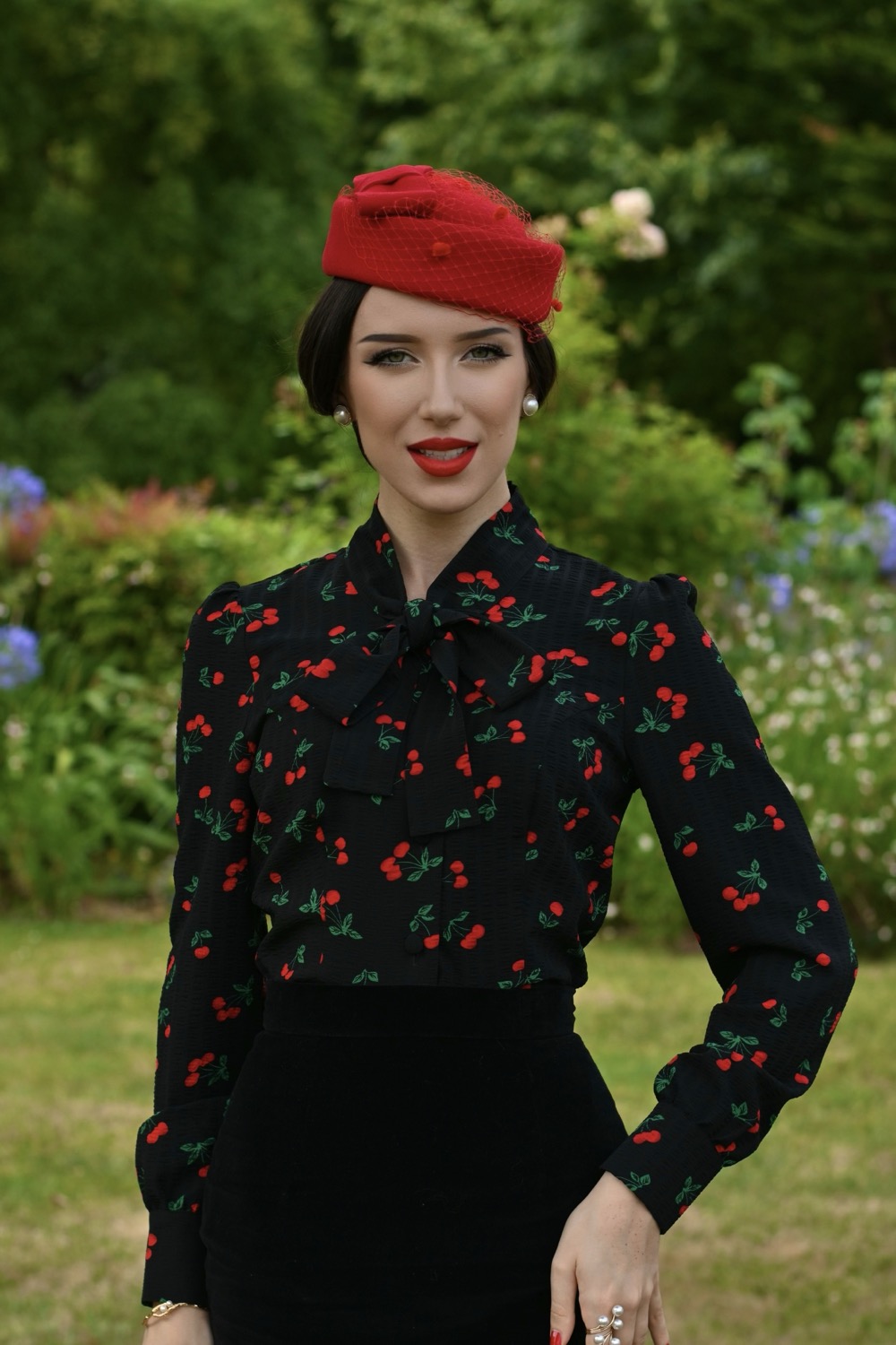 Lena Cherry Blouse